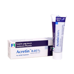 ACRETIN 0.05% CREAM FOR ACNE TREATMENT, 30G (JAMJOOM PHARMA)