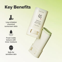 Beauty Of Joseon Sunscreen Stick SPF 50+ PA++++ includes Mugwort + Camelia.