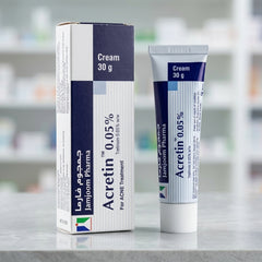 ACRETIN 0.05% CREAM FOR ACNE TREATMENT, 30G (JAMJOOM PHARMA)