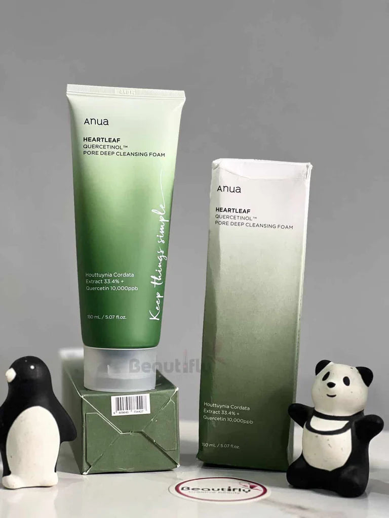 Anua Heartleaf + BHA Quercetinol Deep Cleansing Foam – 150ml. (White Box).