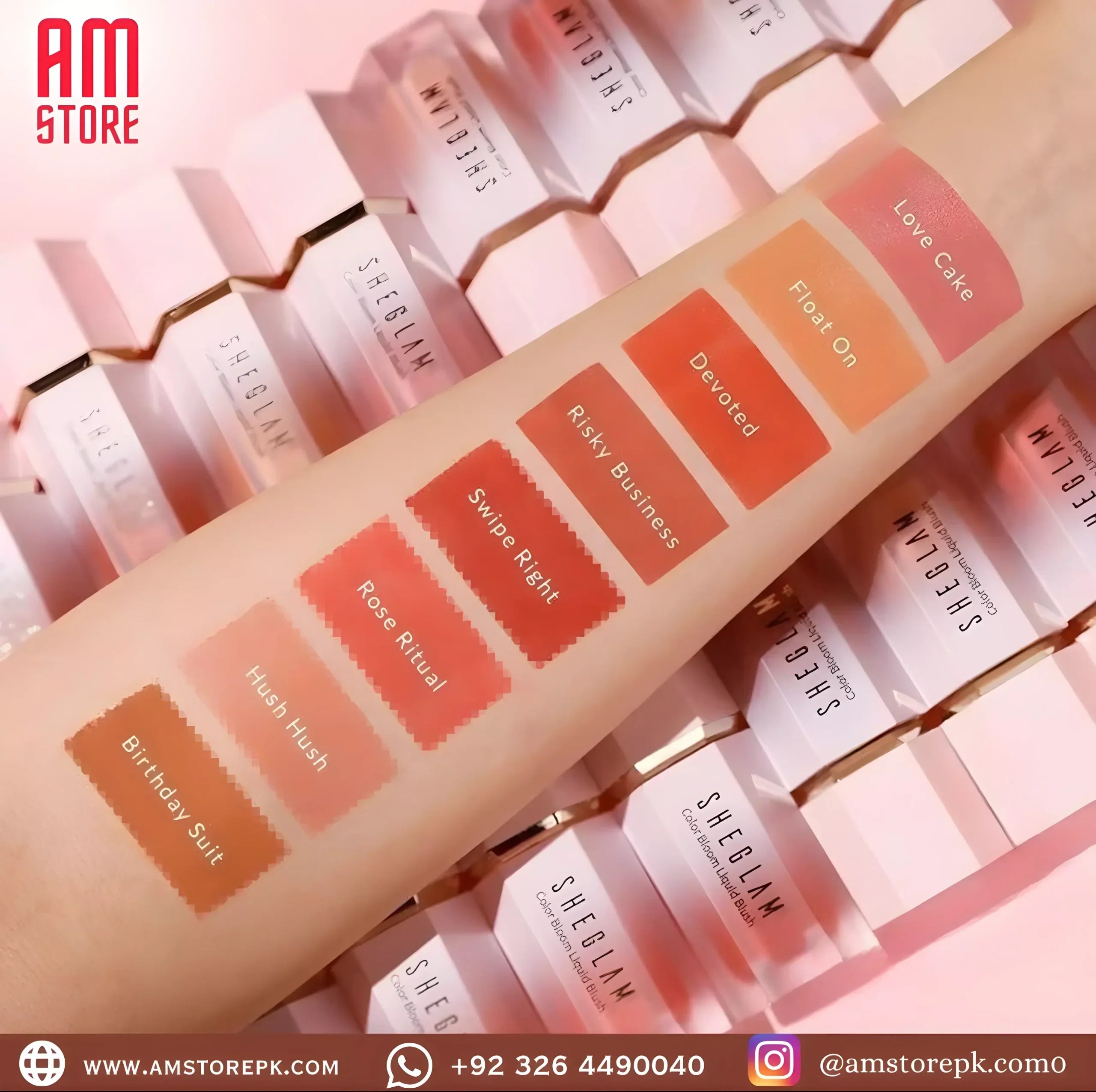 SHEGLAM COLOR BLOOM LIQUID BLUSH MATTE ( RISKY BUSINESS )