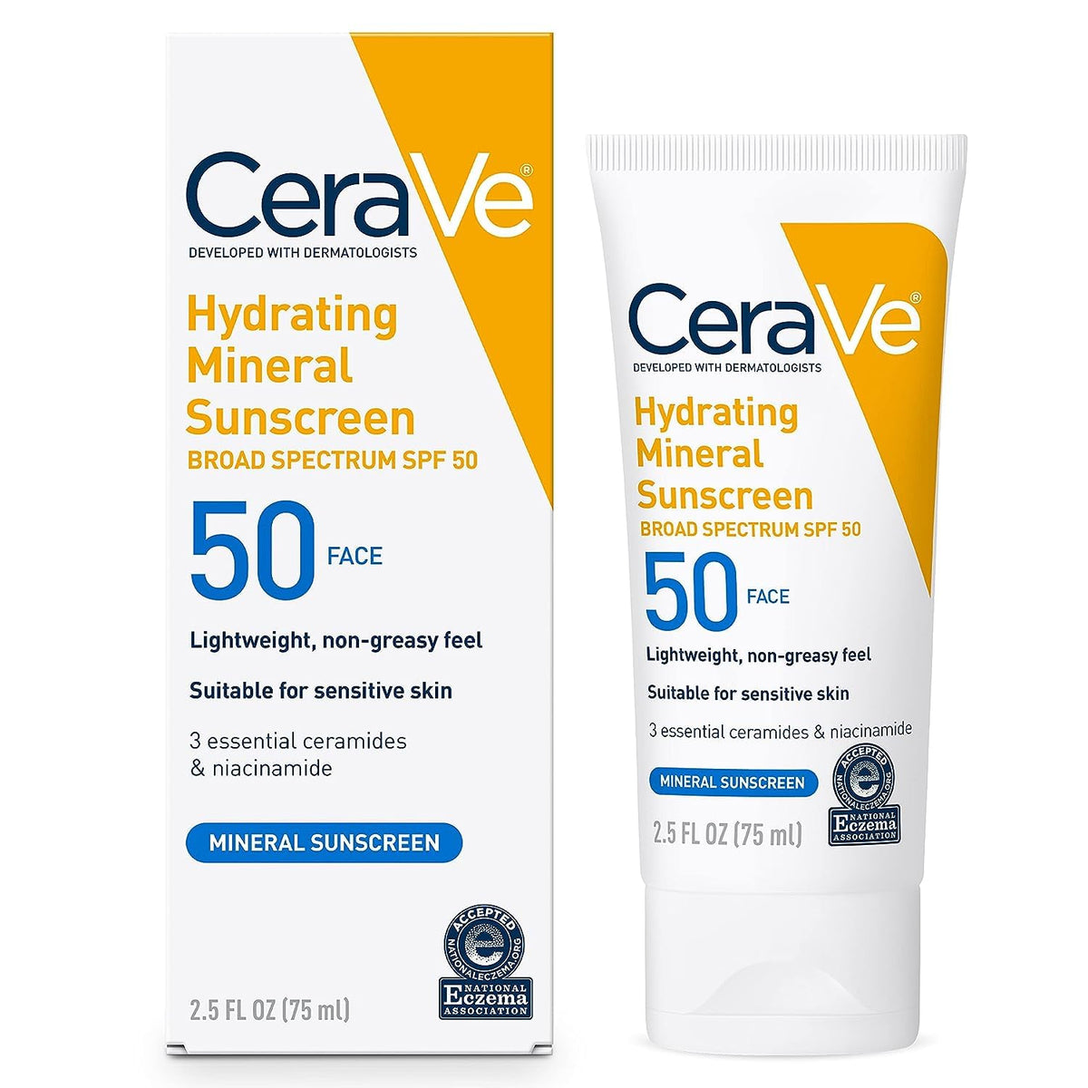 ceraVe - hydrating mineral sunscreen spf 50 - 75ml
