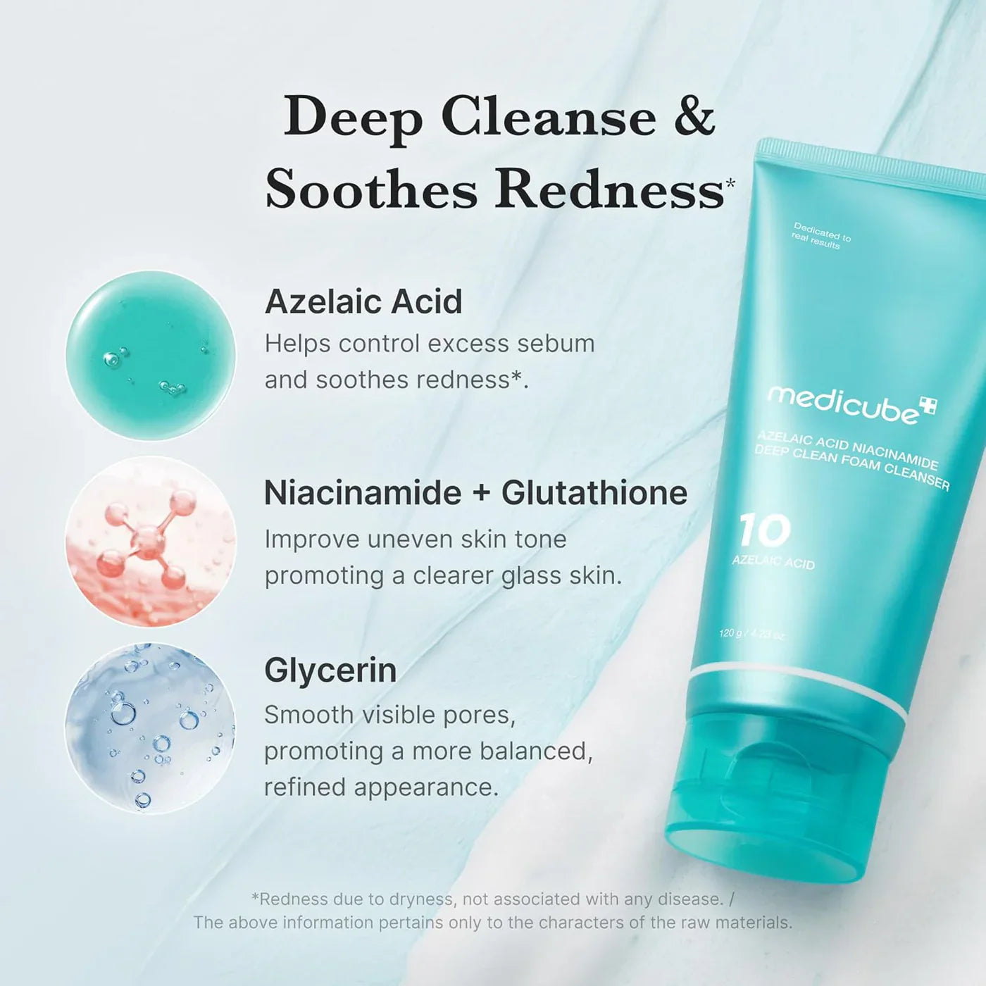 Medicube Azelaic Acid Niacinamide Deep Clean Foam Cleanser 120gm