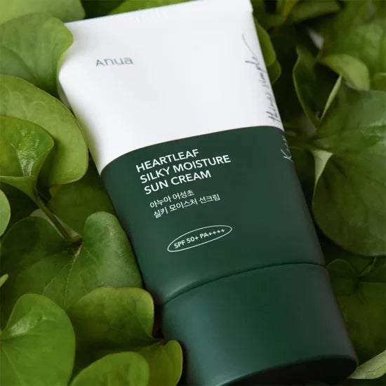 Anua Heartleaf Silky Moisture Sun Cream SPF 50+ PA++++🌞🍃