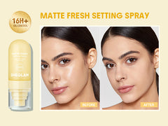SHEGLAM Matte Fresh Setting Spray Ultra Matte Liquid-To-Powder Long Lasting Makeup YELLOW