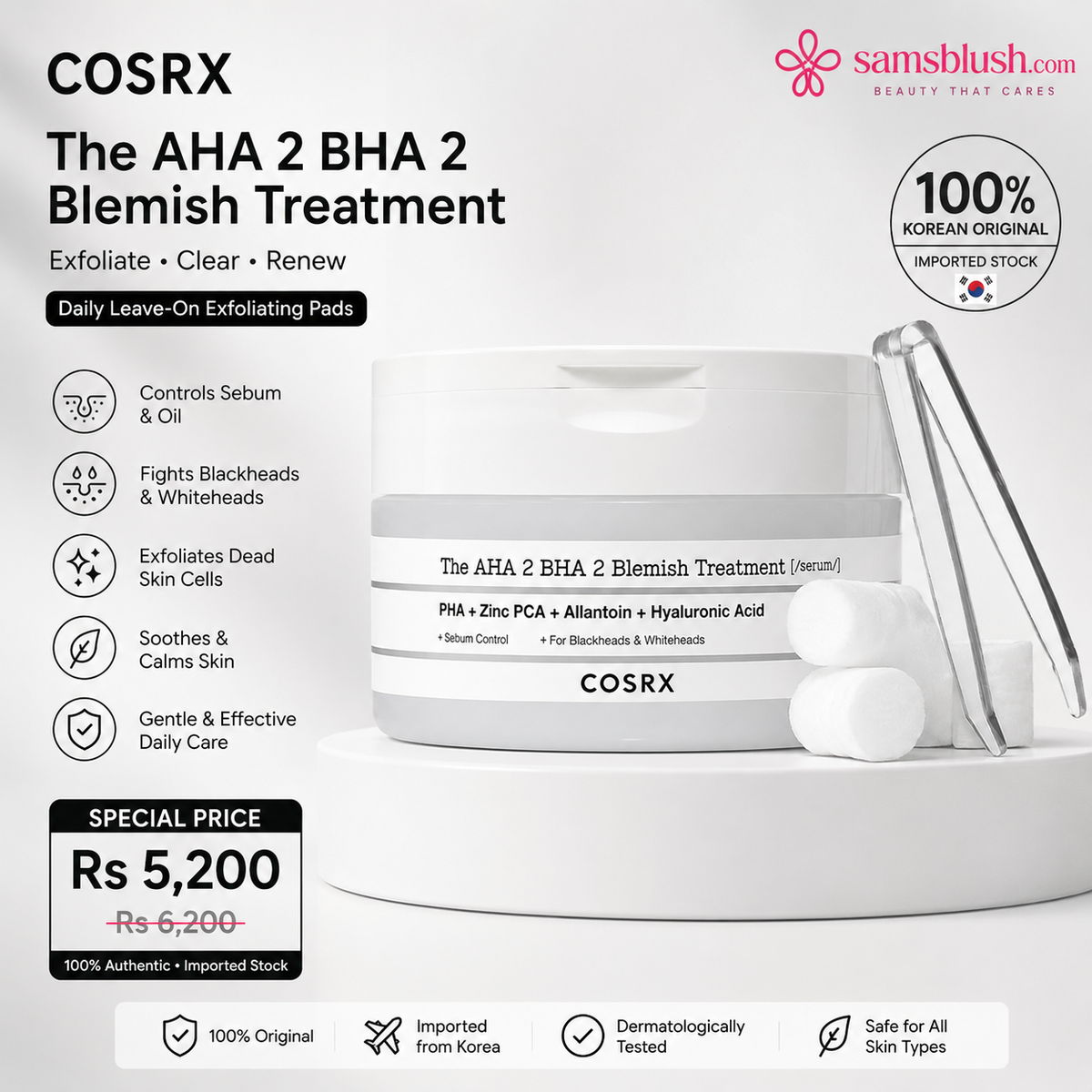 COSRX The AHA 2 BHA 2 Blemish Treatment Serum 50gm