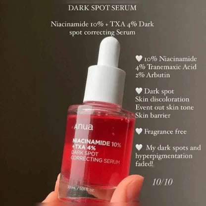 Anua Niacinamide 10% + TXA 4% Dark spot Correcting Serum 30 ml