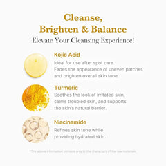 Medicube Kojic Acid Turmeric Toning Cleanser - 120g