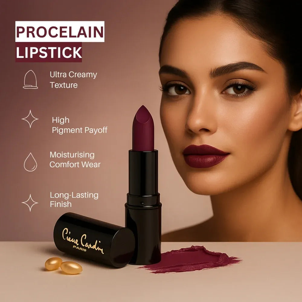 Pierre Cardin Porcelain Edition Lipstick - Deep Red