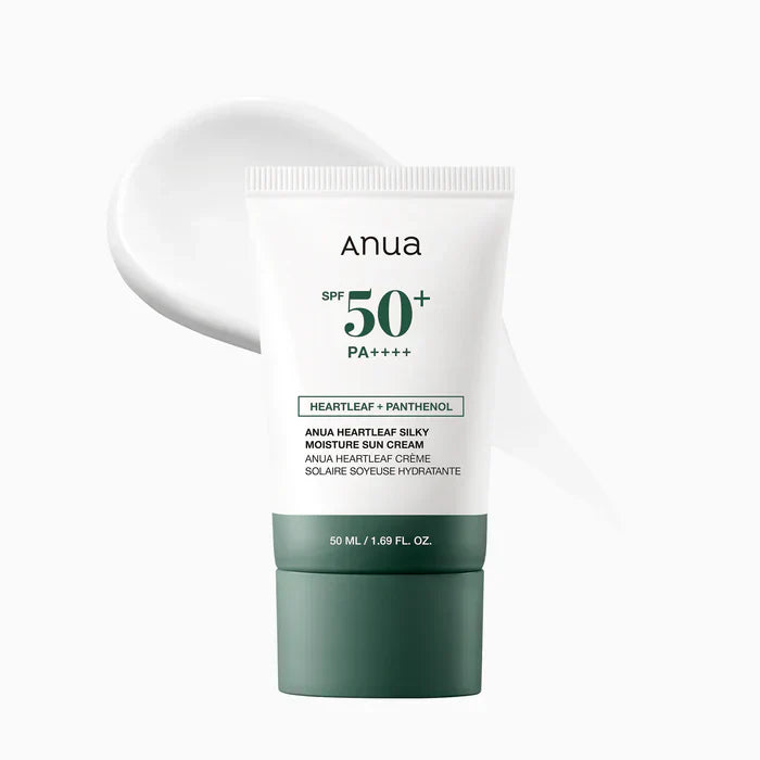 Anua Heartleaf Silky Moisture Sun Cream SPF 50+ PA++++🌞🍃
