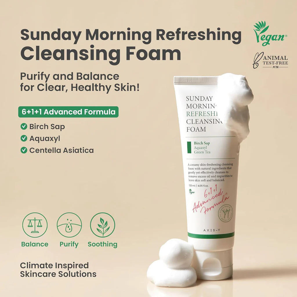 Axis Y Sunday morning Refreshing Cleansing Foam 120 ml