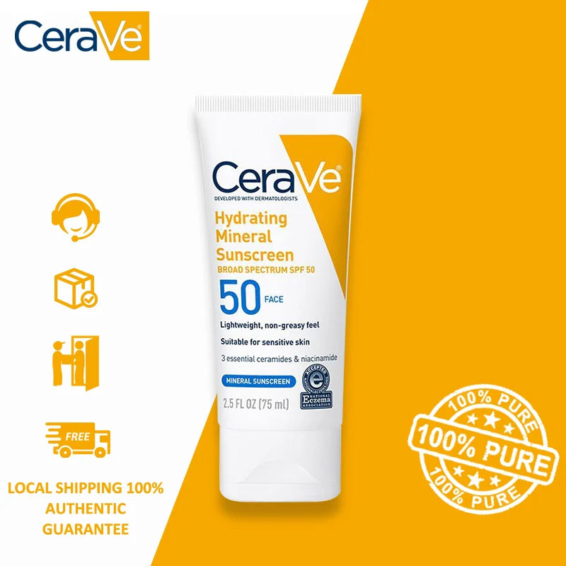 ceraVe - hydrating mineral sunscreen spf 50 - 75ml