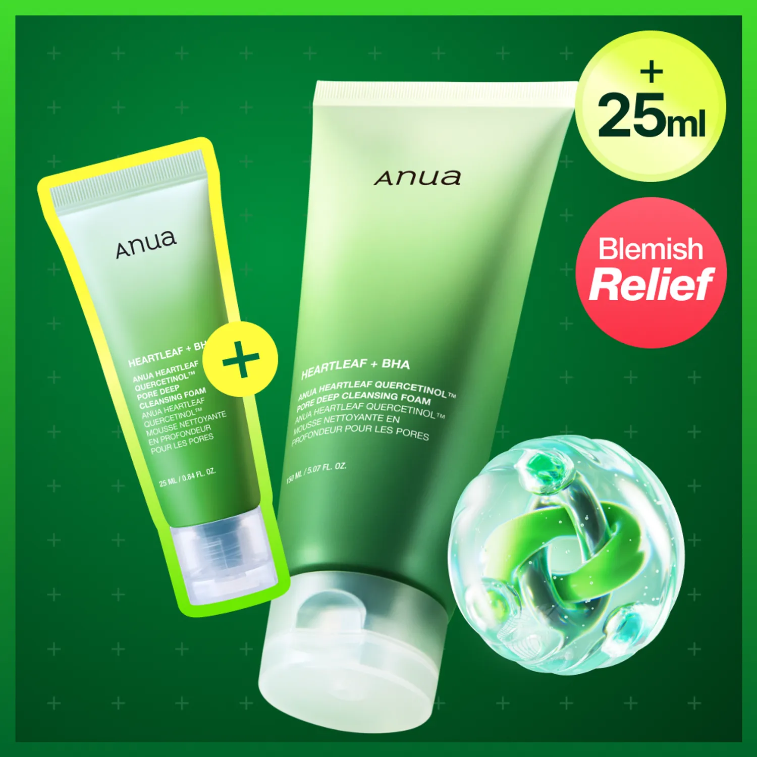 Anua Heartleaf + BHA Quercetinol Deep Cleansing Foam – 150ml. (White Box).