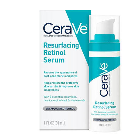 CERAVE - RESURFACING RETINOL SERUM , FOR POST ACNE MARKS 1 FL OZ (30 ML)