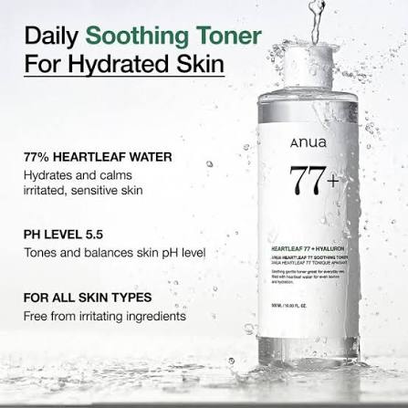 ANUA HEARTLEAF 77% SOOTHING TONER 250ML BIG SIZE